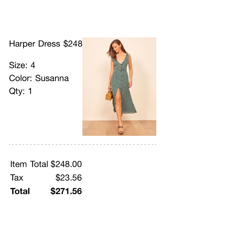 Reformation 
Green dress